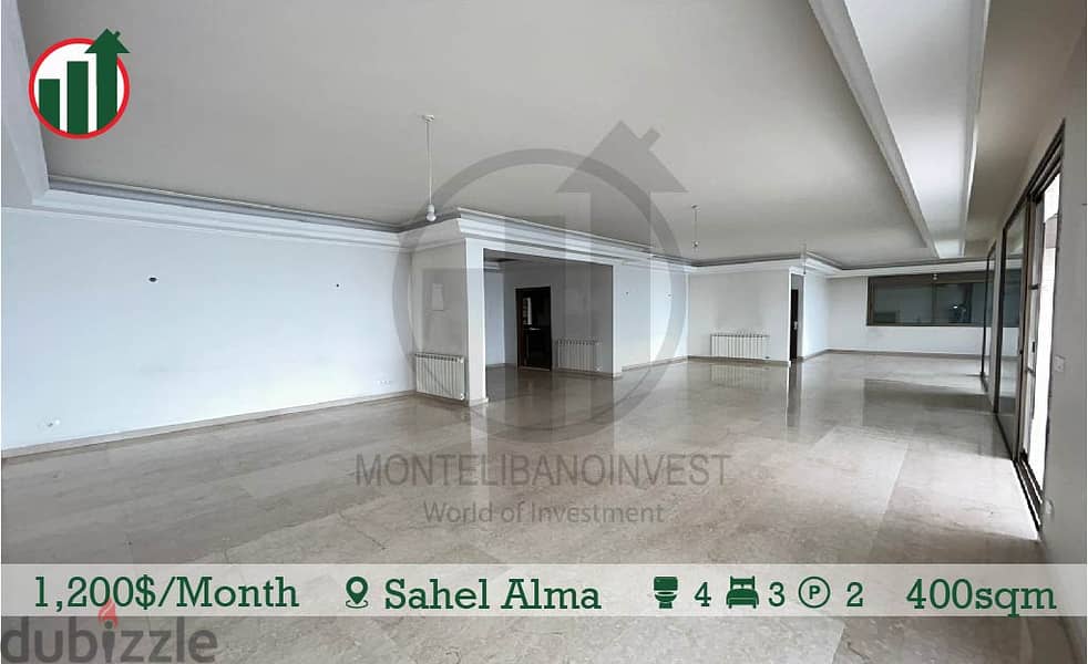 Catchy Rent!1.200 / Month!! Apartment for Rent in Sahel alma
