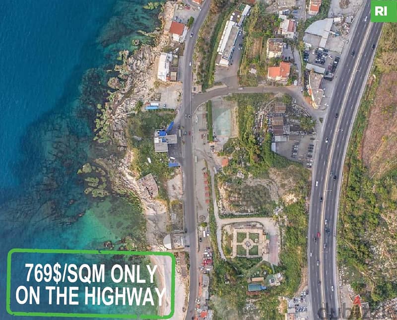 Underpriced land for sale on the highway IN AMCHIT!!عمشيت REFRI103285