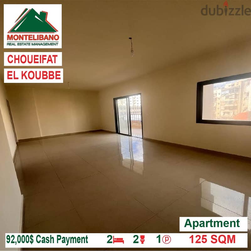 92000!!! Apartment for sale located in Choueifat El Koubbe