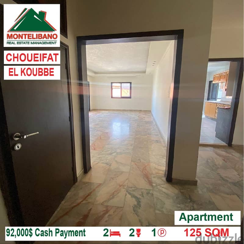 92000!!! Apartment for sale located in Choueifat El Koubbe