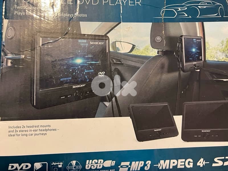 Silvercrest portable car dvd player 9 inch All Vehicles Accessories