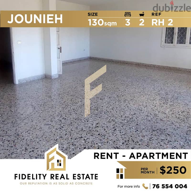Apartment for rent in jounieh RH2 Apartments & Villas For Rent