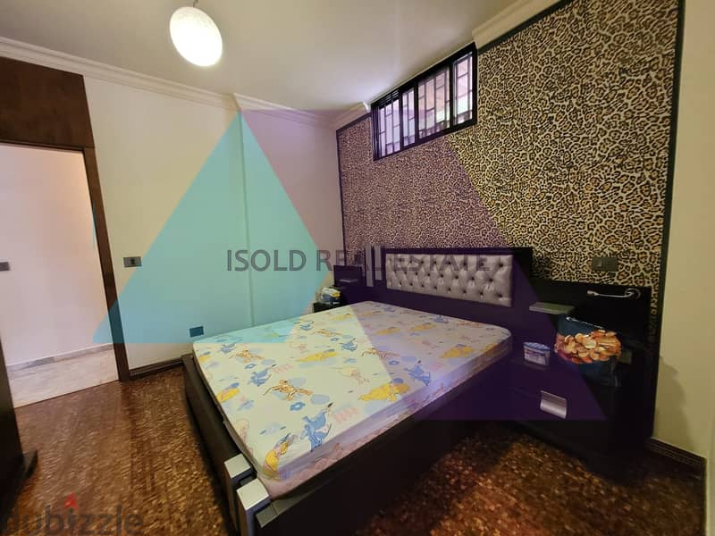 Furnished 3 bedroom GF apartment + 250m2 terrace for rent in Ain Saade