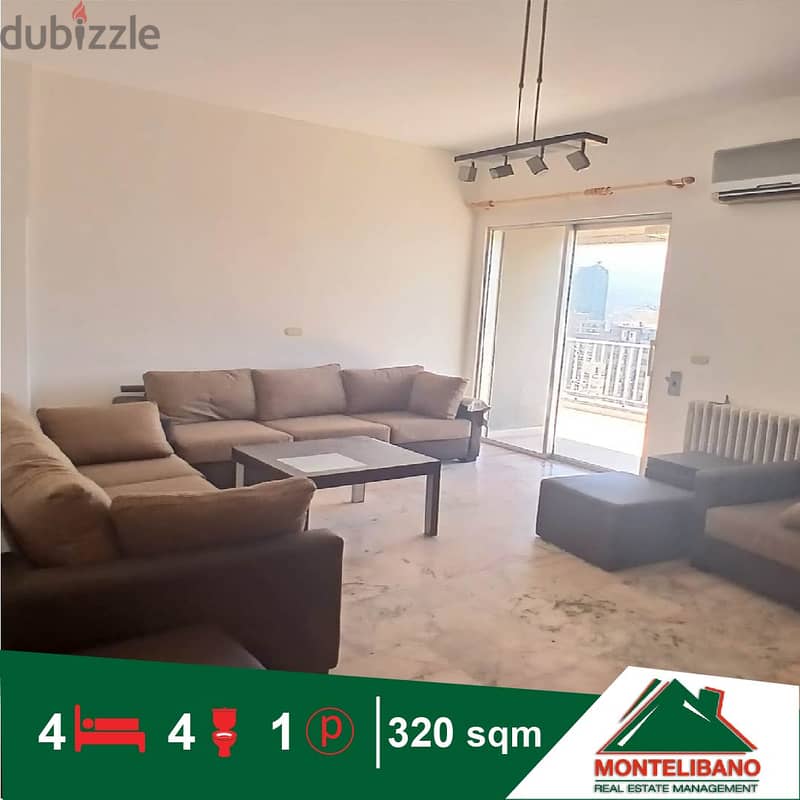 1200 Cash/Month!! Apartment For Rent In Achrafieh!! Open City View