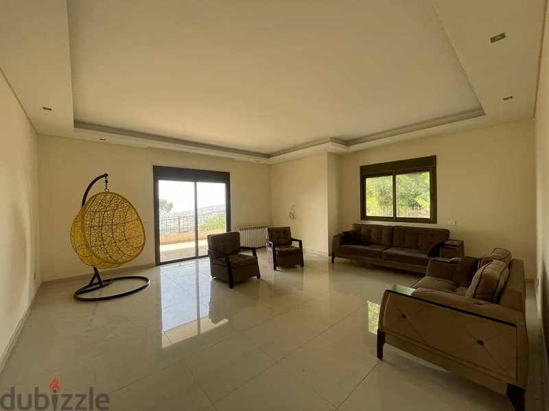 Bikfaya Brand New 165m² + 165m² Terrace Open View Semi Furnished