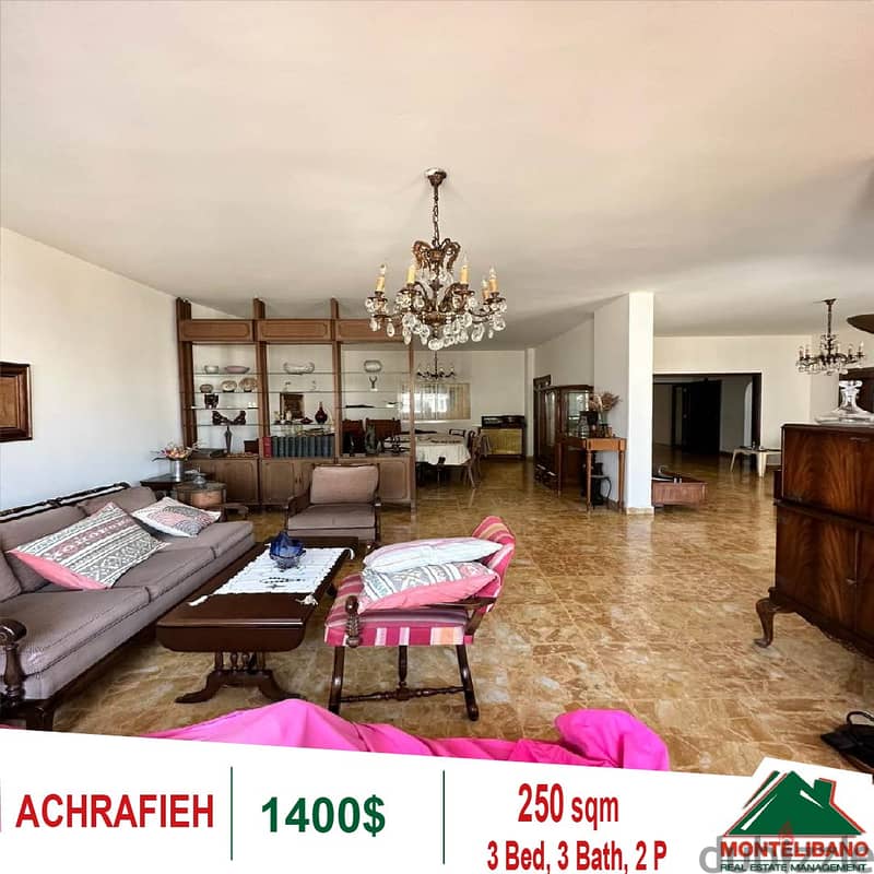 1400!! Apartment for rent located in Achrafieh Apartments & Villas
