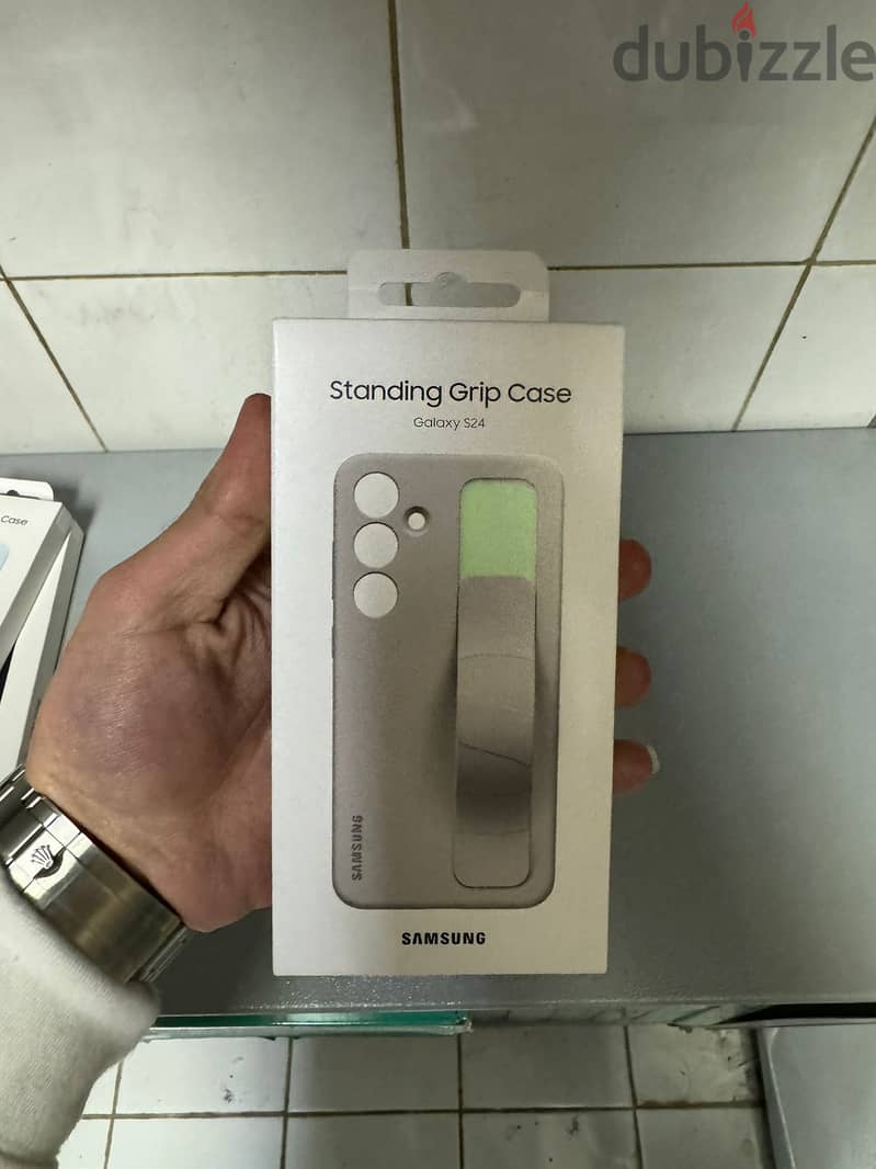 Standing Grip Case Galaxy s24 Taupe original & last price Mobile