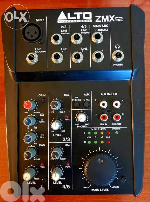 Alto ZMX52 mixer mixing console Musical Instruments 112329923