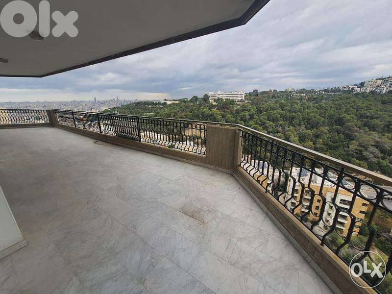 3 master bedrooms apartment + open sea view for sale in Baabda / Yarze