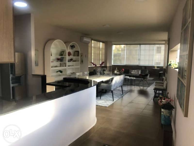 150m 3bedroom furnished plus parking new building Mansourieh Metn