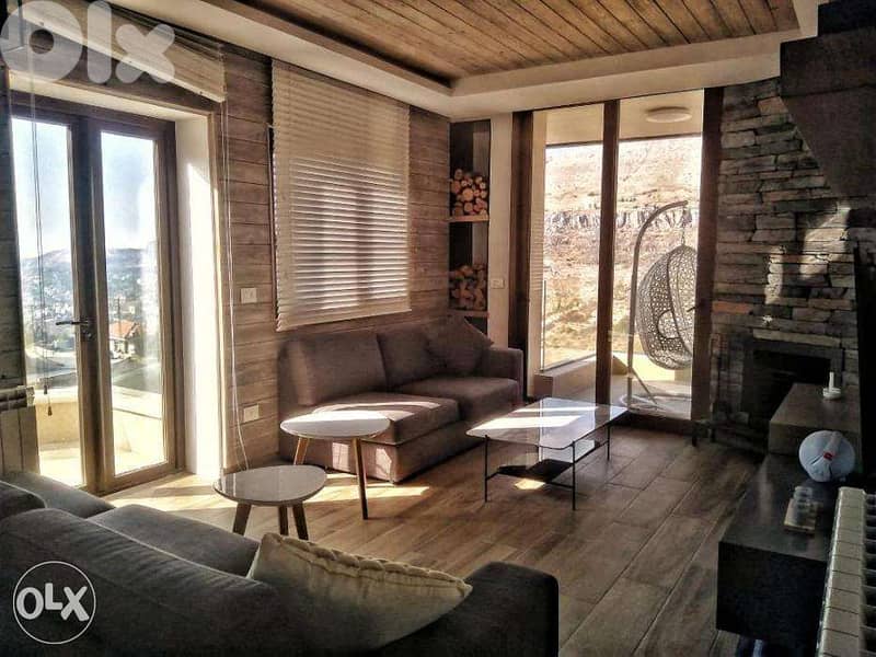 L08980Highend Furnished Chalet For Rent in Faraya Chalets & Cabins
