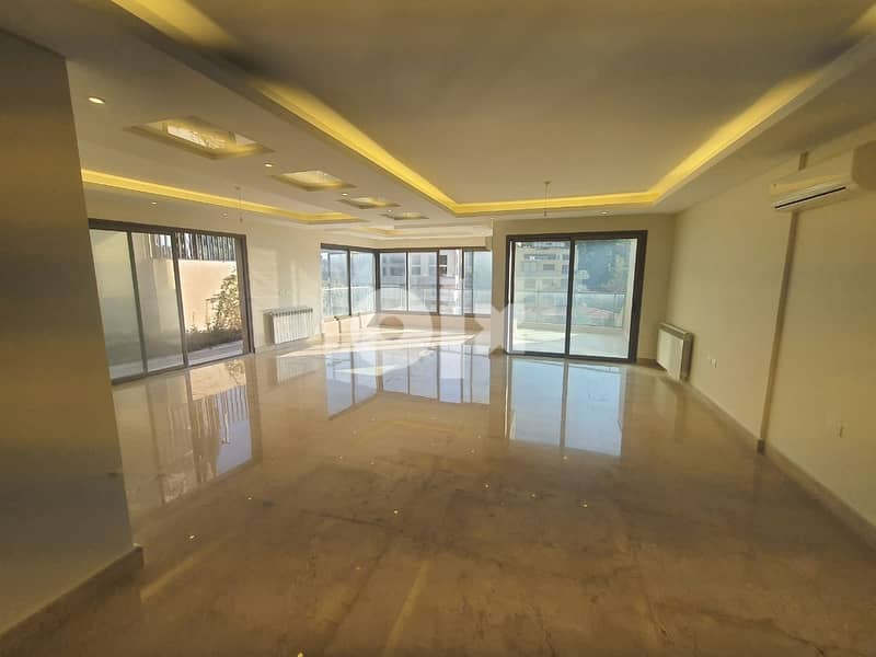 24/7 electricity, 250m2 apartment + terrace + view for rent in Baabda