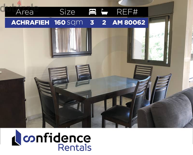 60sqm fully furnished apartment for rent in Ashrafieh! REFAM80062