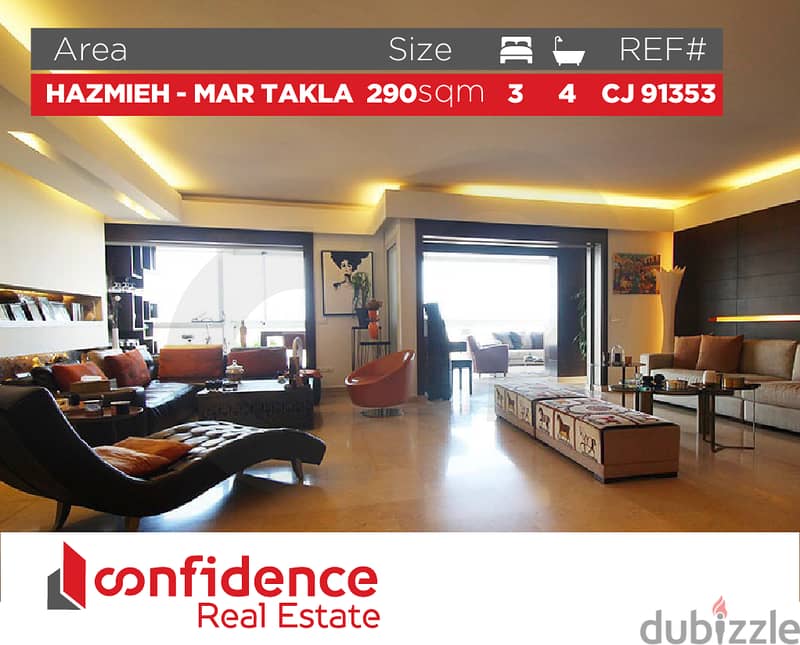 290 SQM House in Hazmieh Mar Takla for Sale! REFCJ91353 Apartments