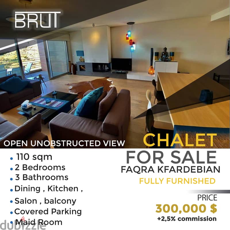 110 sqm Chalet for sale in Faqra Kfardebian Chalets & Cabins For Sale