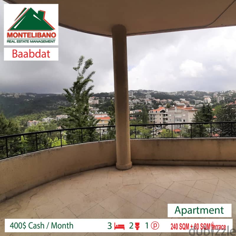 400 Apartment for Rent in Baabdat !! Apartments & Villas For Rent