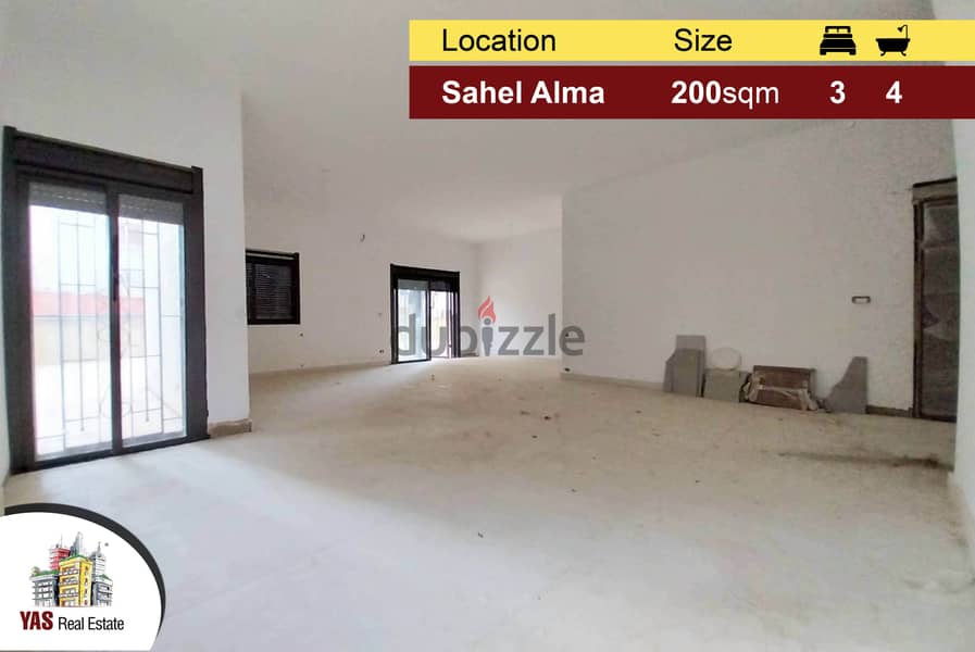 Sahel Alma 200m2 + 250m2 Terrace Luxury Brand New Rent Apartments & Villas For Rent