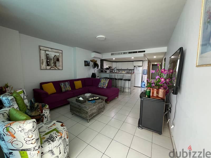 Furnished 100m2 chalet for sale+20m2 balcony+sea view+ pool in Jounieh