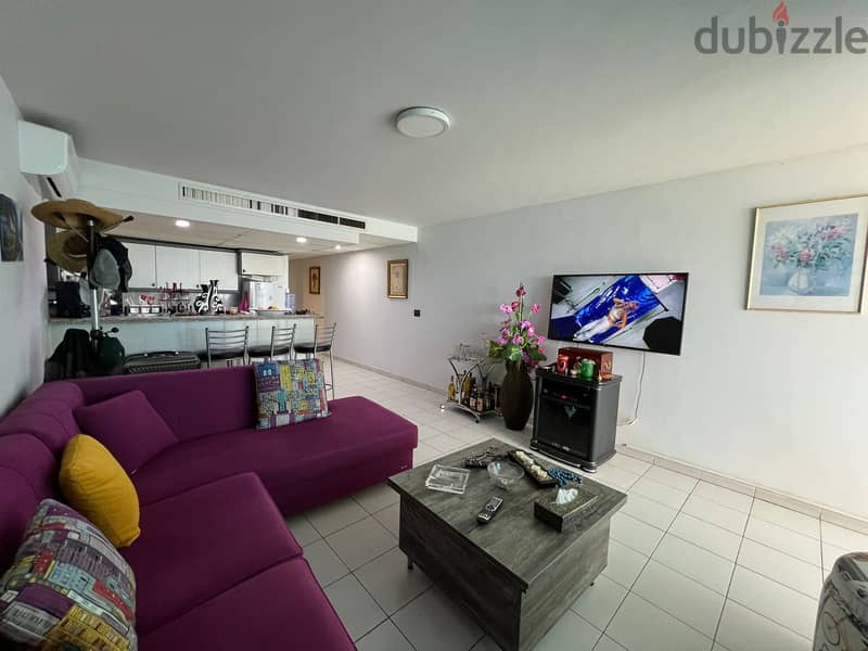 Furnished 100m2 chalet for sale+20m2 balcony+sea view+ pool in Jounieh