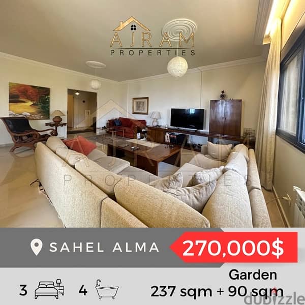Sahel Alma 237sqm + 90sqm Garden Apartments & Villas For Sale