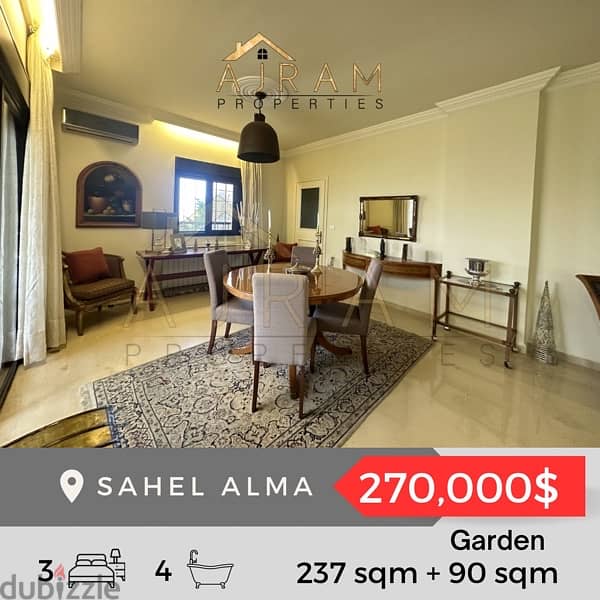 Sahel Alma 237sqm + 90sqm Garden Apartments & Villas For Sale