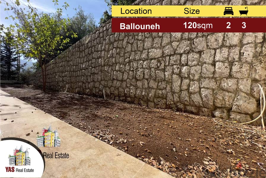 Ballouneh 120m2 100m2 Garden Private Street Ajaltoun Borders