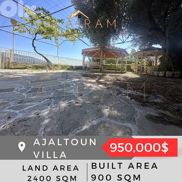 Ajaltoun Villa Land Area 2400 sqm Apartments & Villas For Sale