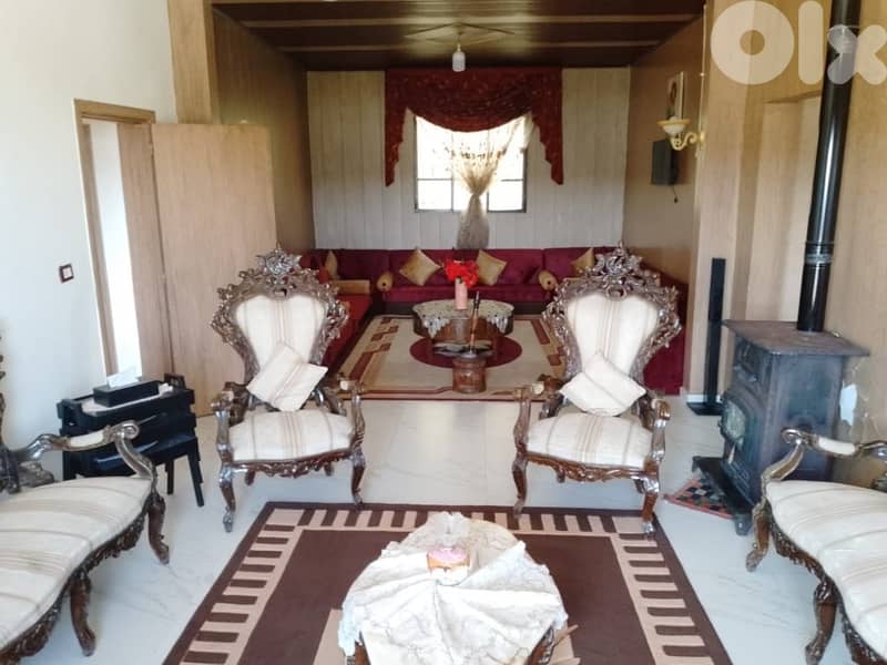 220Sqm + 140Sqm Terrace + Garden Furnished House For Rent In Bhamdoun