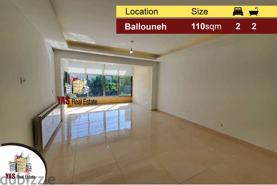 Ballouneh 110m2 Excellent New Flat Classy Location View