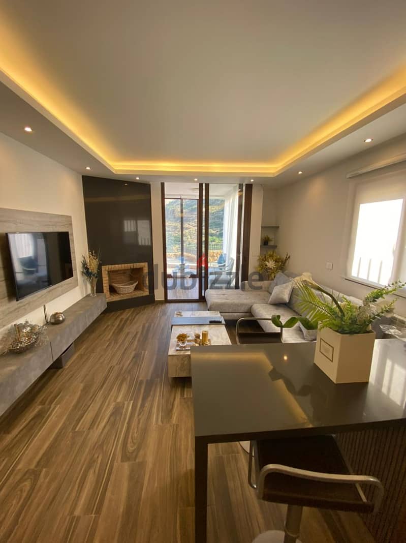 L12877Fully Decorated Chalet for Sale in Faraya Chalets & Cabins For