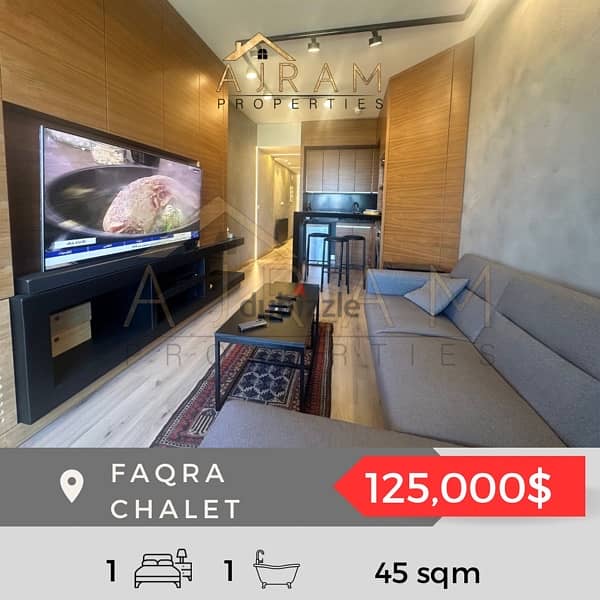Faqra Chalet 45 sqm Furnished Apartments & Villas For Sale