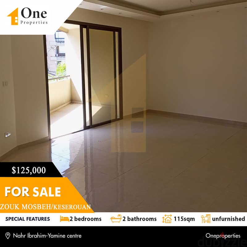 Brand new apartment for sale, with a great view in ZOUK MOSBEH