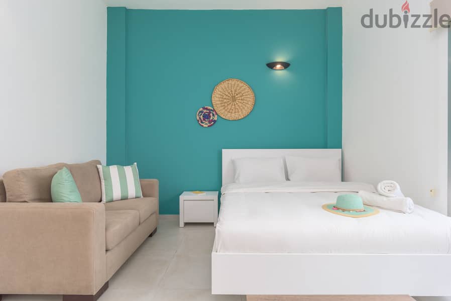 Furnished Seaview Studio for Rent in Kfar Abida Batroun شقة للاجار