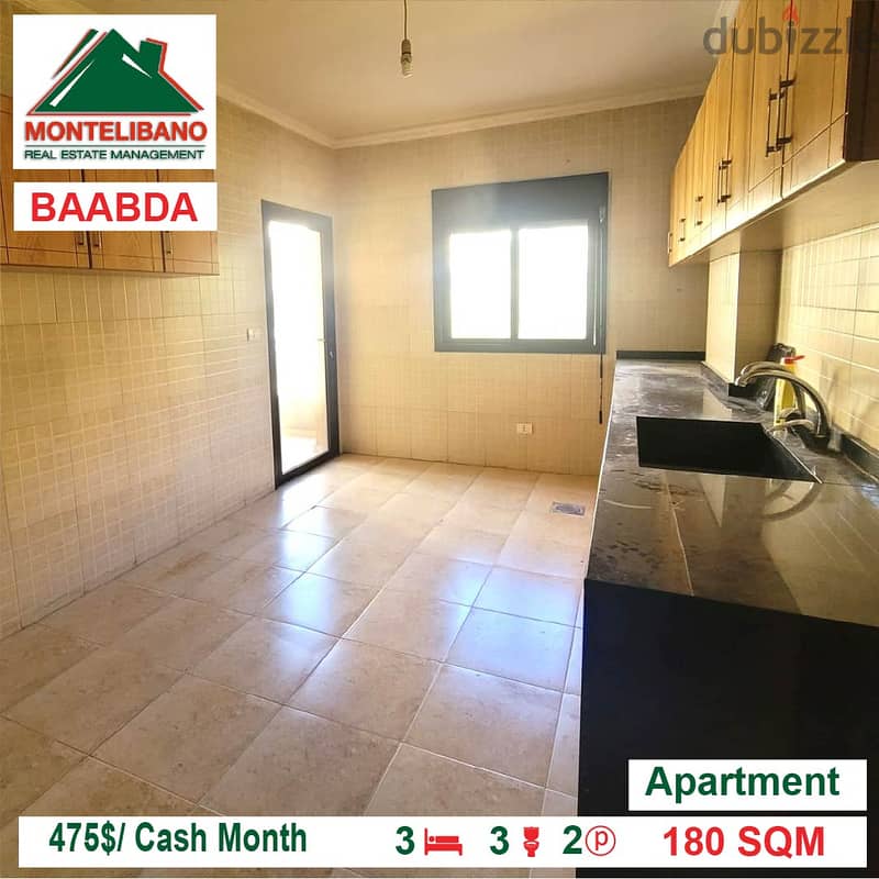 475/Cash Month!!! Apartment for rent in Baabda!!! Apartments