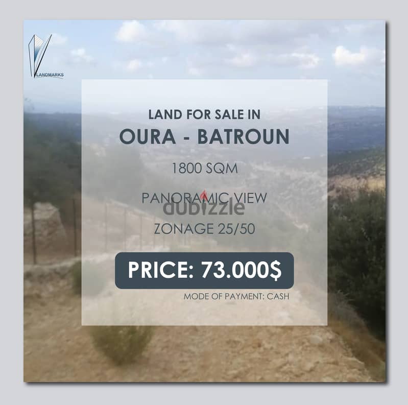 Land for Sale in Oura Batroun أرض للبيع في عورة البترون Lands for