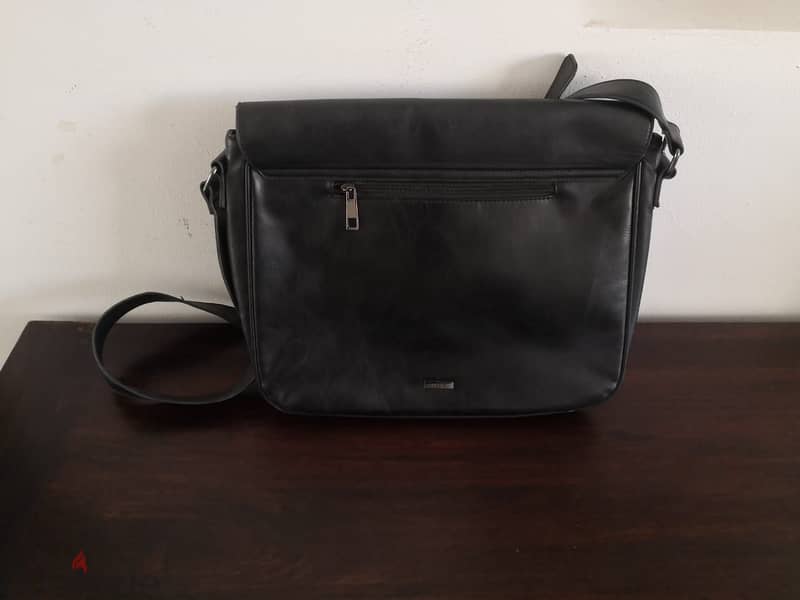ALDO BLACK LEATHER MENS FLAT BAG / LAPTOP BAG Handbags Bags Wallets ‬ 128252487