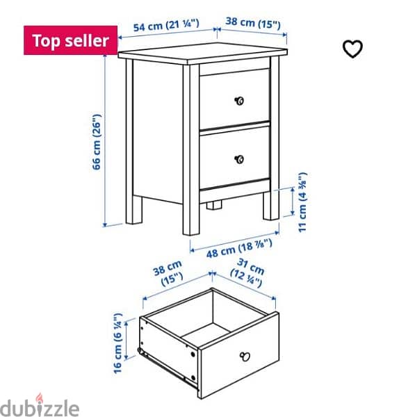 IKEA Hemnes bedside tables Furniture 128558875