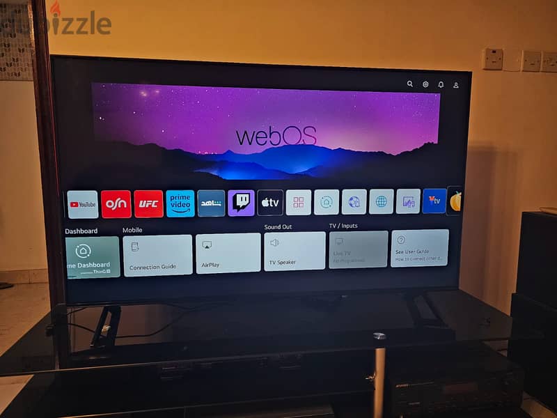 LG NanoCell TV 55 Inch 80 Series Cinema Screen Design 4K Active HDR