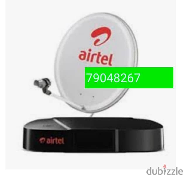 Full HDD Airtel set top box with 6months malyalam tamil telgu kannada