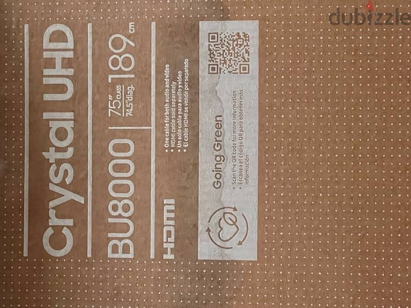 crystal UHD 75 Inch Samsung TV still under warranty Televisions