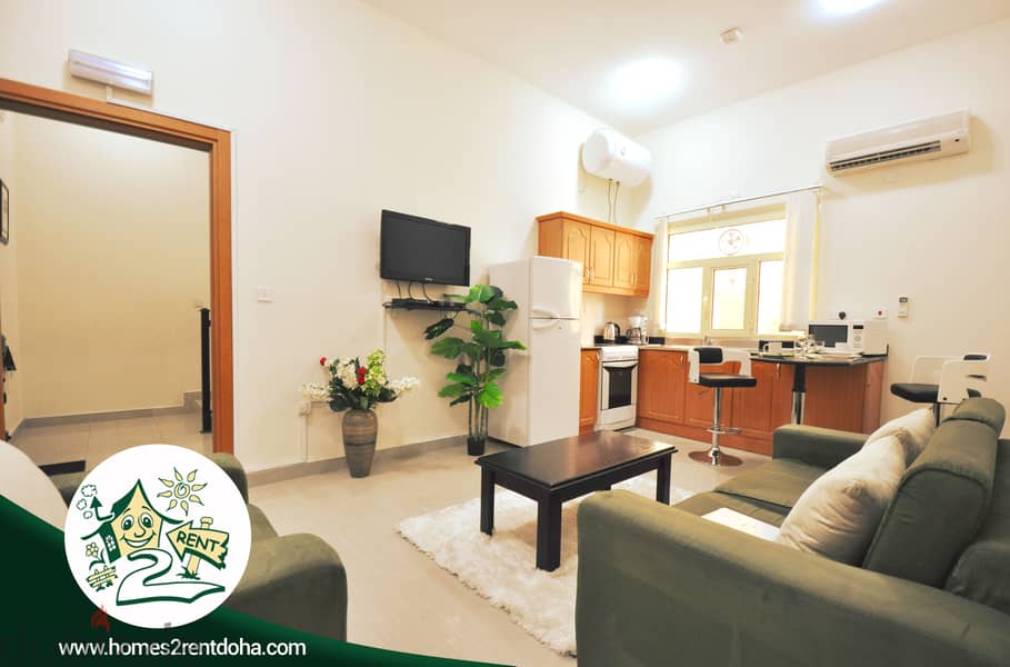 FF Standard 1BHK Apt in Al Dafna ! All Inclusive Apartments for Rent