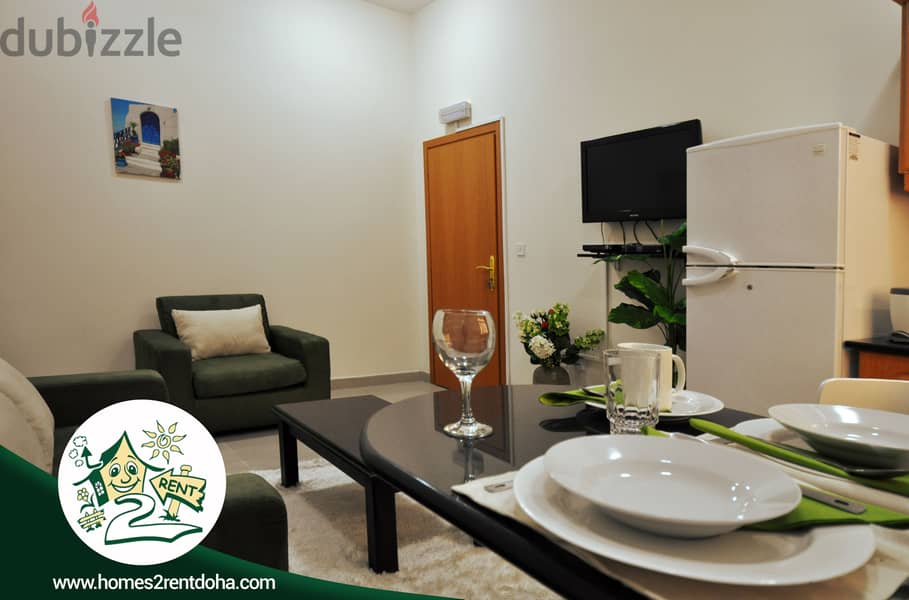 FF Standard 1BHK Apt in Al Dafna ! All Inclusive Apartments for Rent