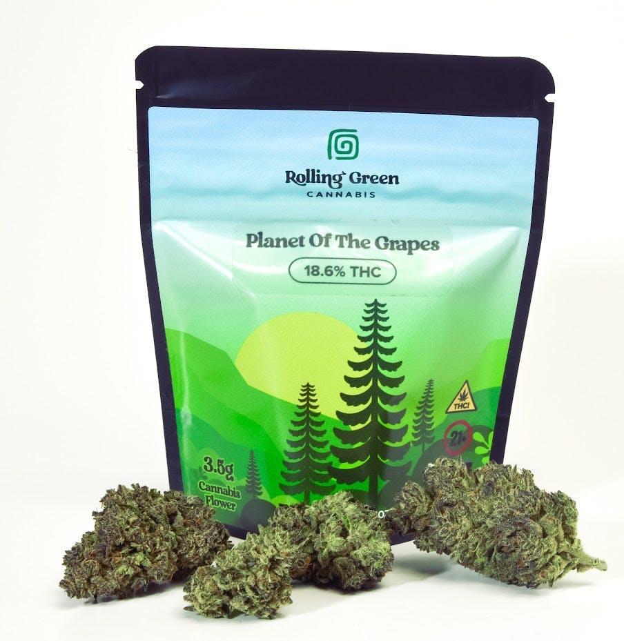 Rolling Green of the Grapes Flower 3.5g Sacred Bloom