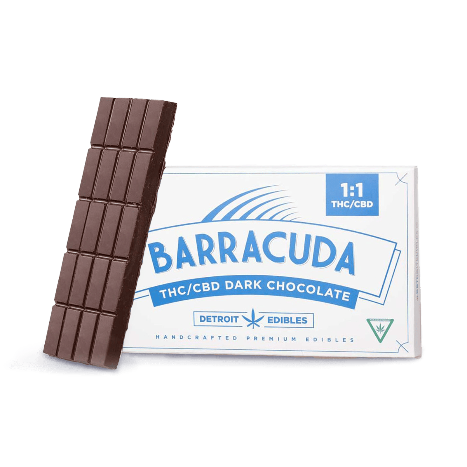 Detroit Edibles Dark Chocolate 11 Barracuda Bar 200mg Puff Cannabis Dispensary in MI
