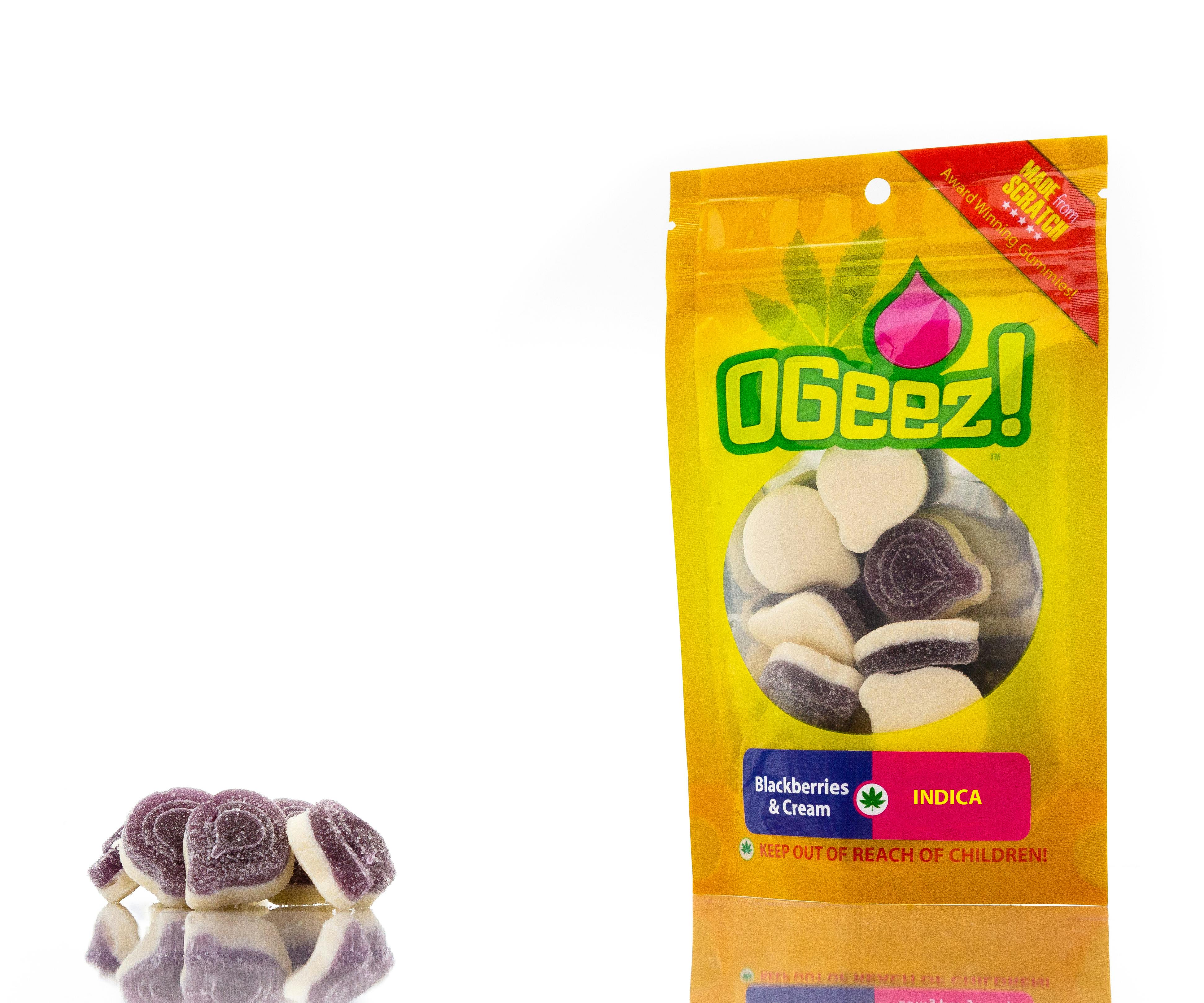 OGeez Blackberries and Cream Indica 10pk Gummies