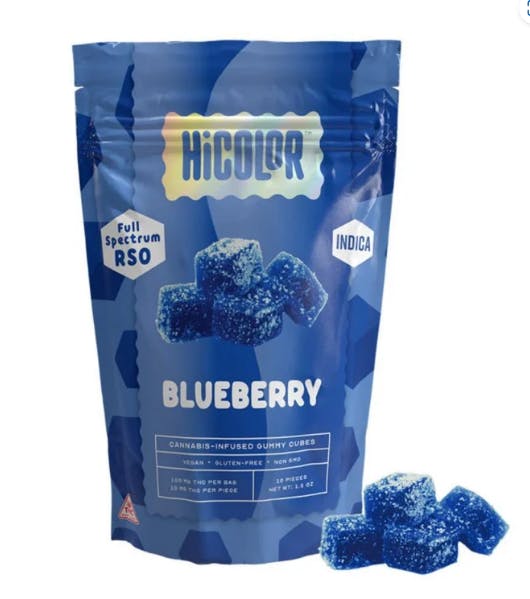 HiColor Blueberry RSO Gummies 10Pk 100mg