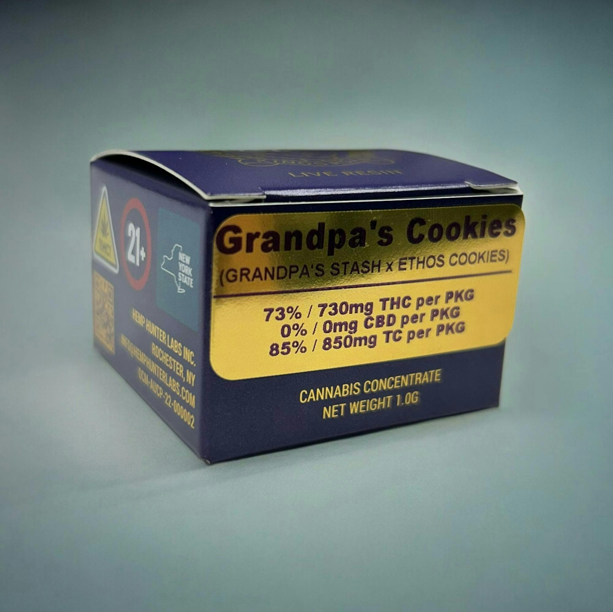 Buy Kings Road Grandpa's Cookies Live Resin Badder Online Strain Stars Cannabis Dispensary