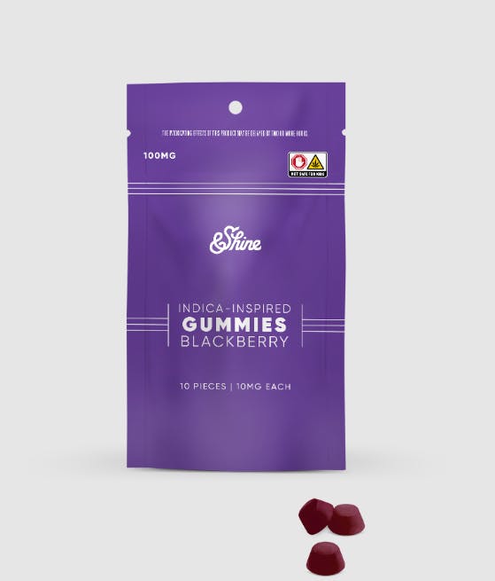 &Shine Blackberry Soft Lozenges 10pk 100mg Total