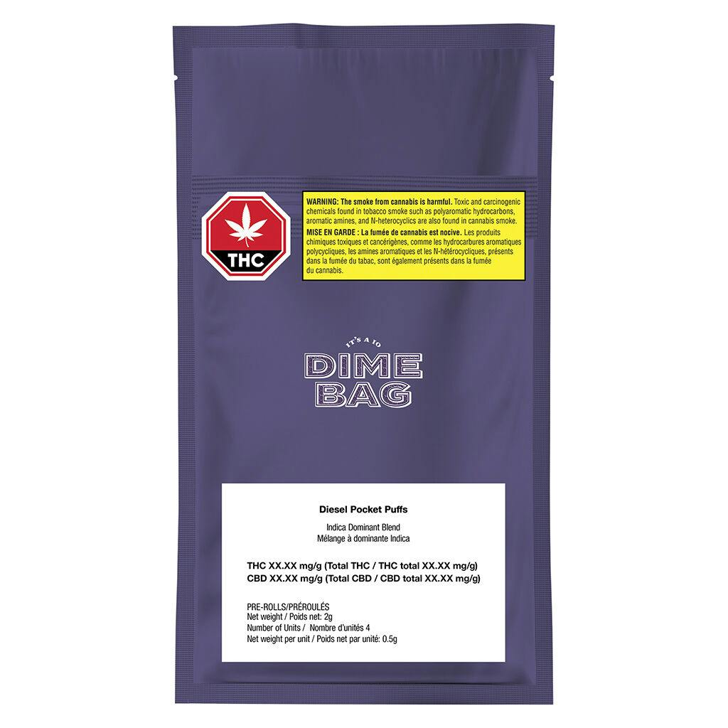 Dime Bag Diesel Pocket Puffs PreRoll 4x0.5g