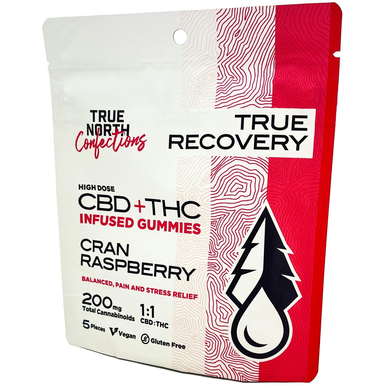 True North Confections x Five Star Extracts Vegan Cran Raspberry THC